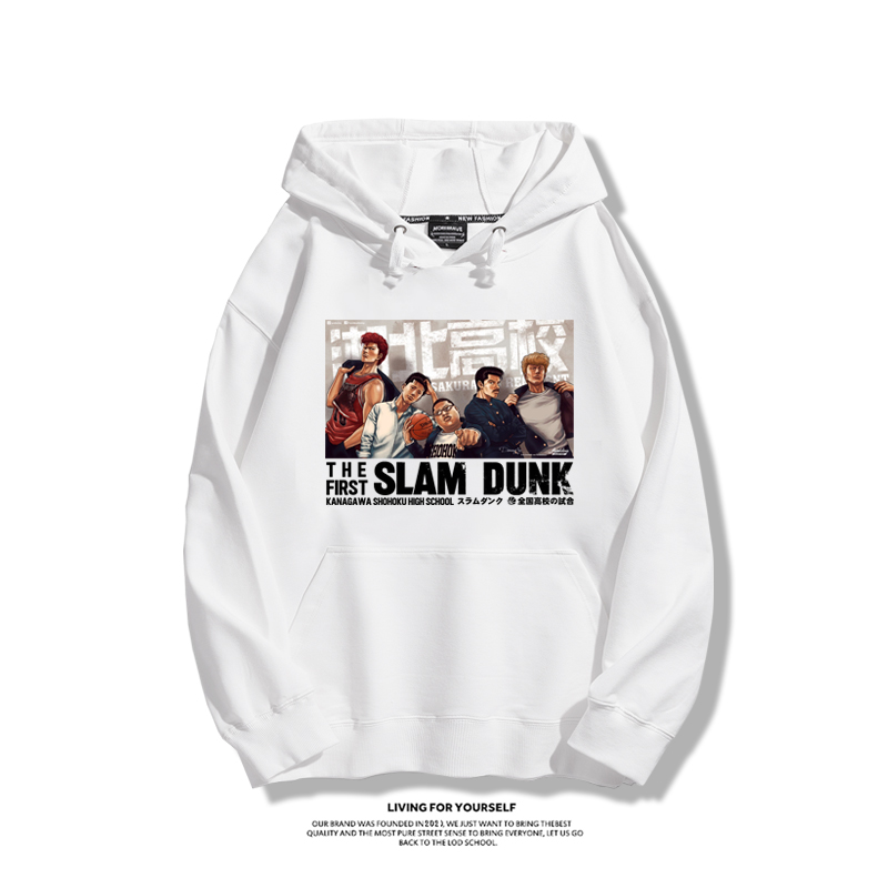 灌籃高手聯名衛衣2023秋冬新款親子情侶裝薄絨款連帽衛衣