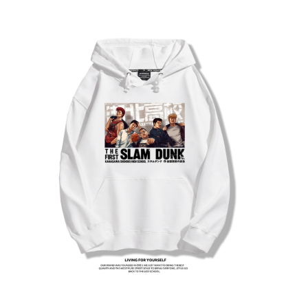 灌籃高手聯名衛衣2023秋冬新款親子情侶裝薄絨款連帽衛衣