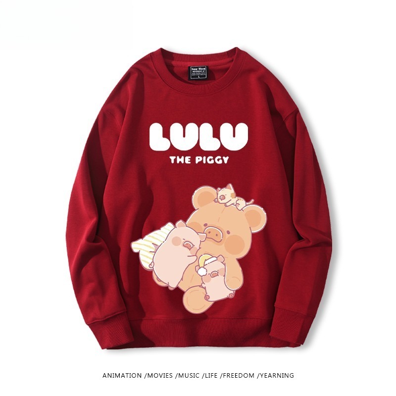 LuLu豬 聯名親子情侶裝 圓領長袖