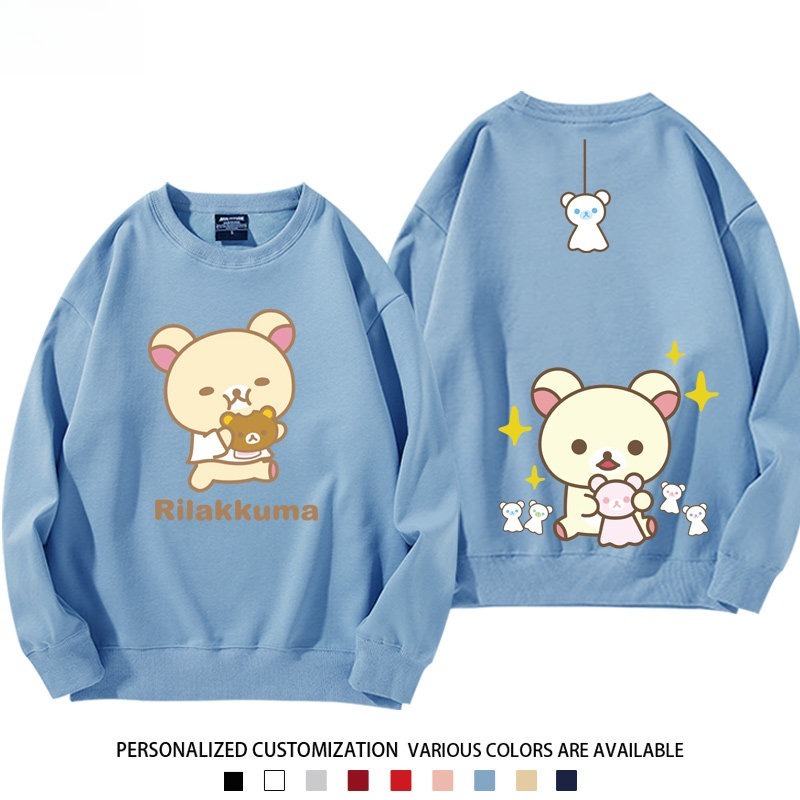 日系拉拉熊 聯名親子情侶裝 圓領長袖