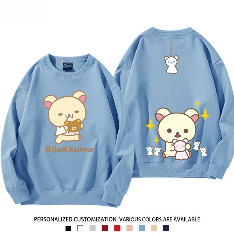 日系拉拉熊 聯名親子情侶裝 圓領長袖