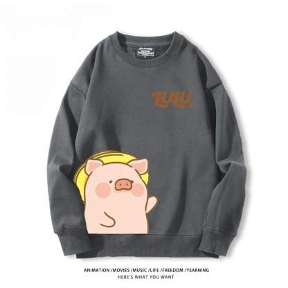 LuLu豬 聯名親子情侶裝 圓領長袖