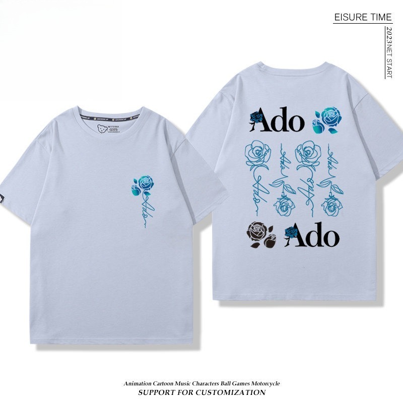 Ado歌手 2026親子情侶男女同款 印花短袖T恤