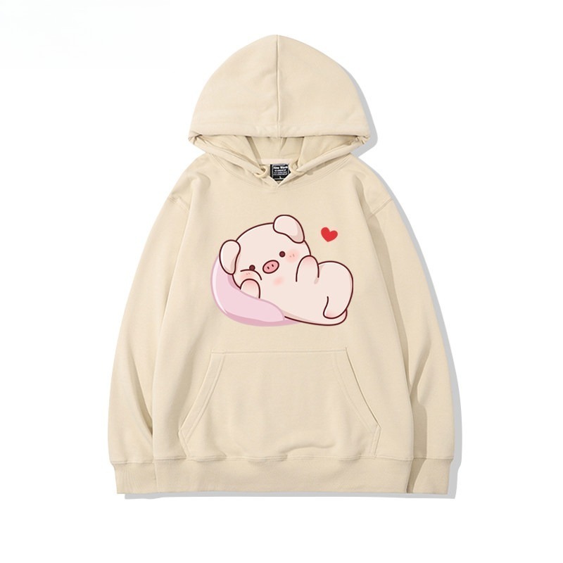 LULU豬 聯名衛衣新款 親子情侶裝連帽衛衣
