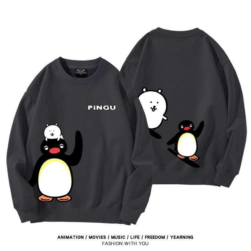 Pingu企鵝家族聯名親子情侶裝 圓領長袖