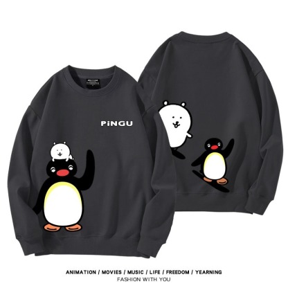 Pingu企鵝家族聯名親子情侶裝 圓領長袖