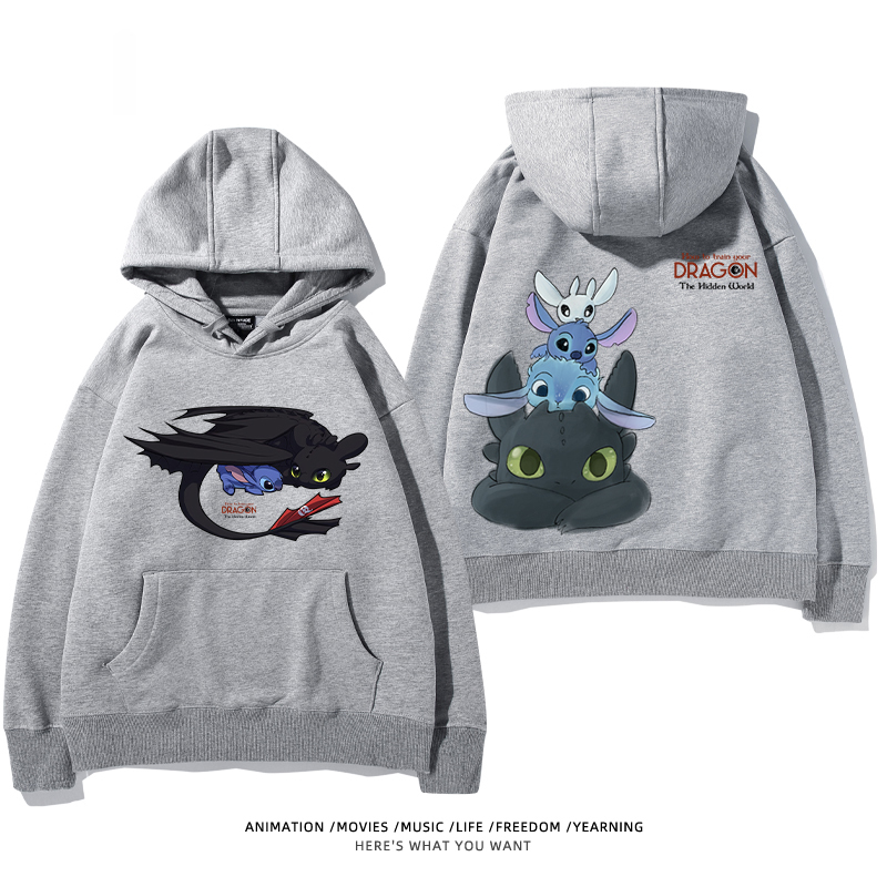 馴龍高手 聯名衛衣2024秋冬新款親子情侶裝薄絨款連帽衛衣