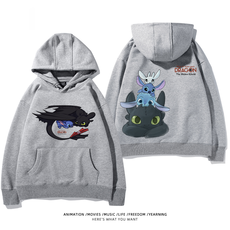 馴龍高手 聯名衛衣2024秋冬新款親子情侶裝薄絨款連帽衛衣