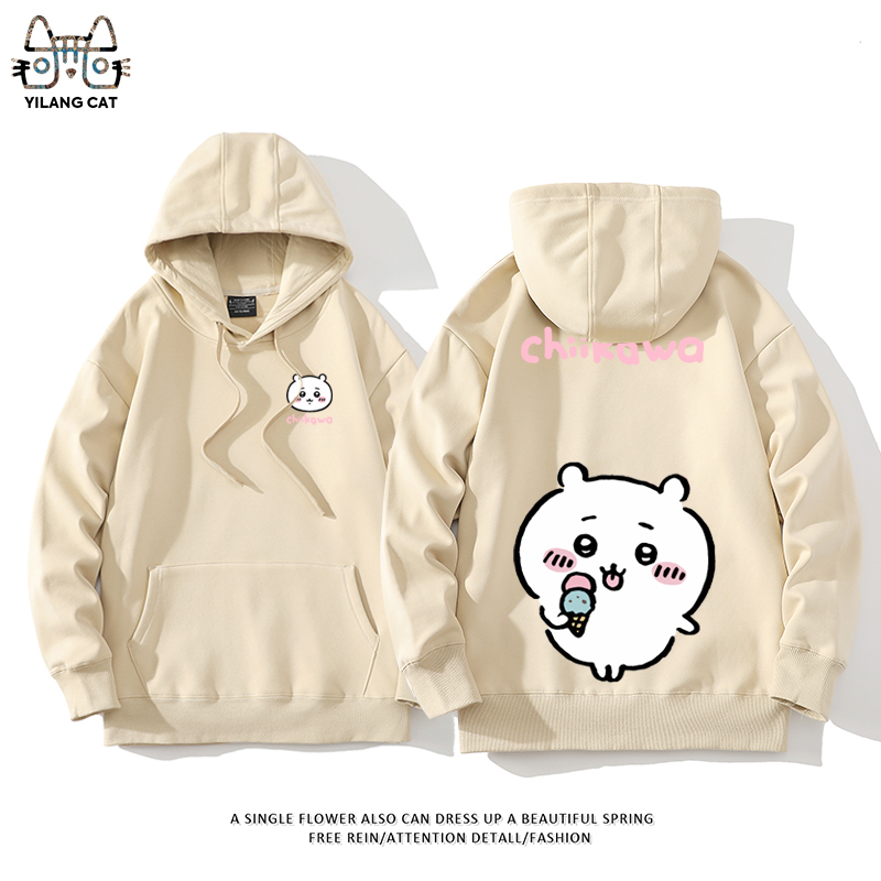 Chiikawa聯名衛衣2025秋冬新款親子情侶裝連帽衛衣