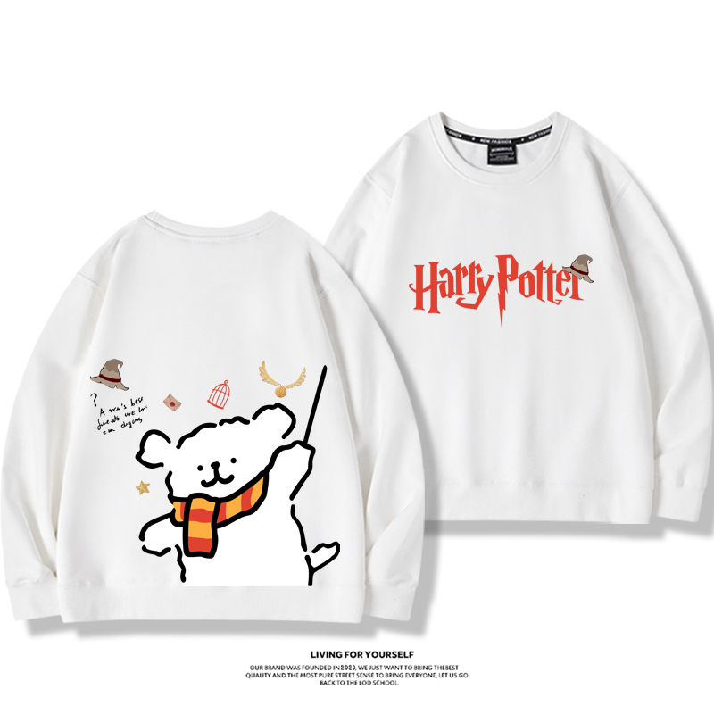 線條小狗2023親子情侶裝 圓領長袖