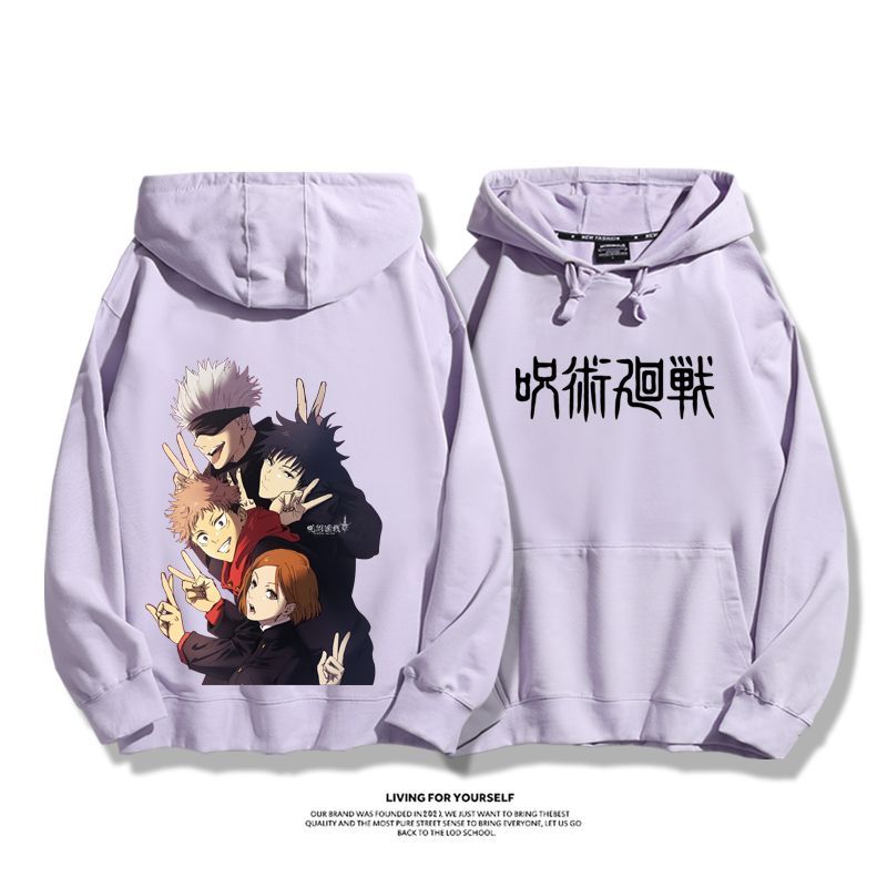 咒術迴戰聯名衛衣2023秋冬新款親子情侶裝薄絨款連帽衛衣