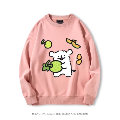 線條小狗 2024親子情侶裝 圓領長袖