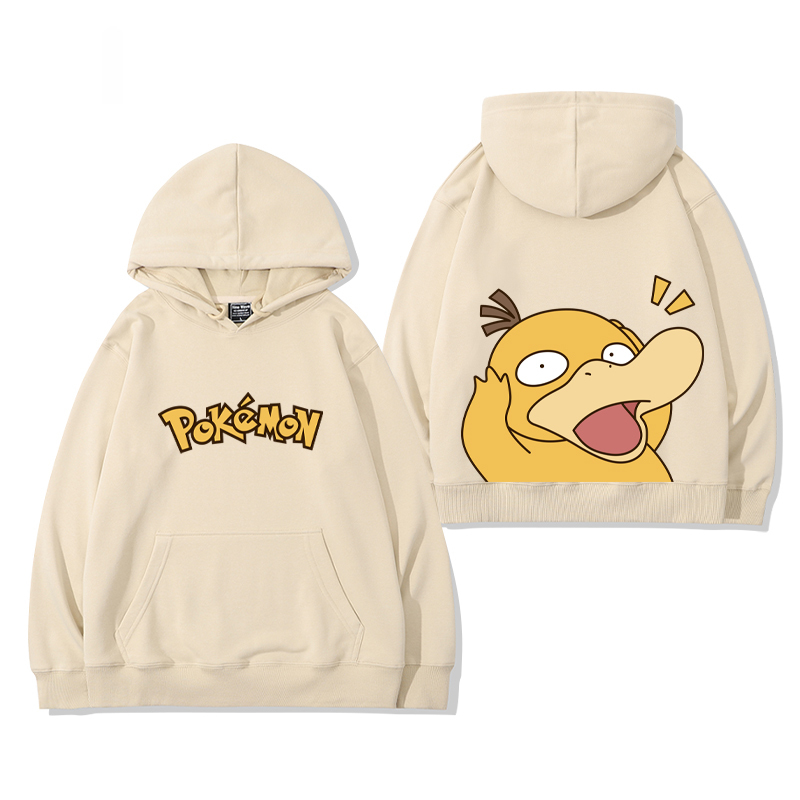 精靈寶可夢可達鴨 衛衣2025秋冬新款親子情侶裝連帽衛衣
