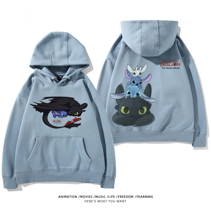 馴龍高手 聯名衛衣2024秋冬新款親子情侶裝薄絨款連帽衛衣