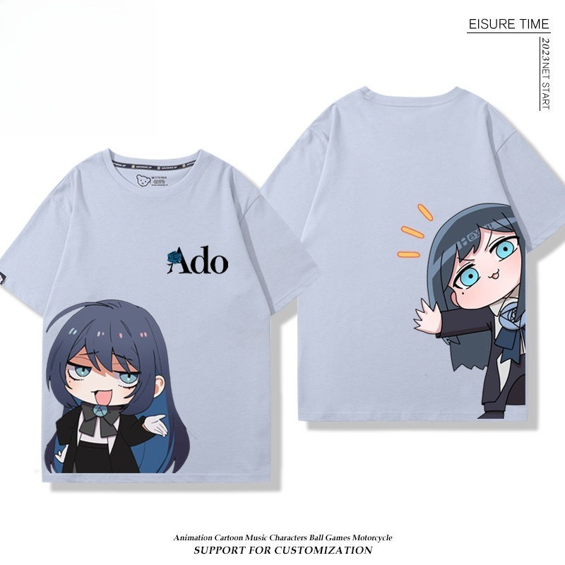 Ado歌手 2026親子情侶男女同款 印花短袖T恤