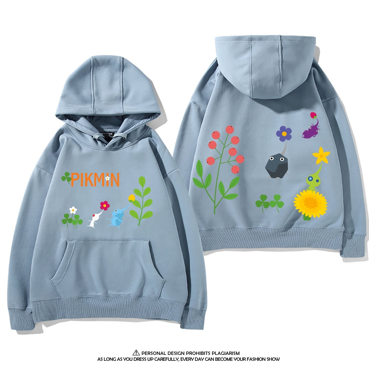 皮克敏PIKMIN4 聯名衛衣新款 親子情侶裝連帽衛衣