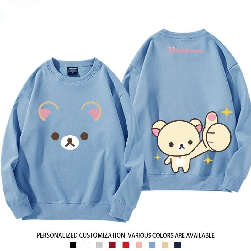 日系拉拉熊 聯名親子情侶裝 圓領長袖