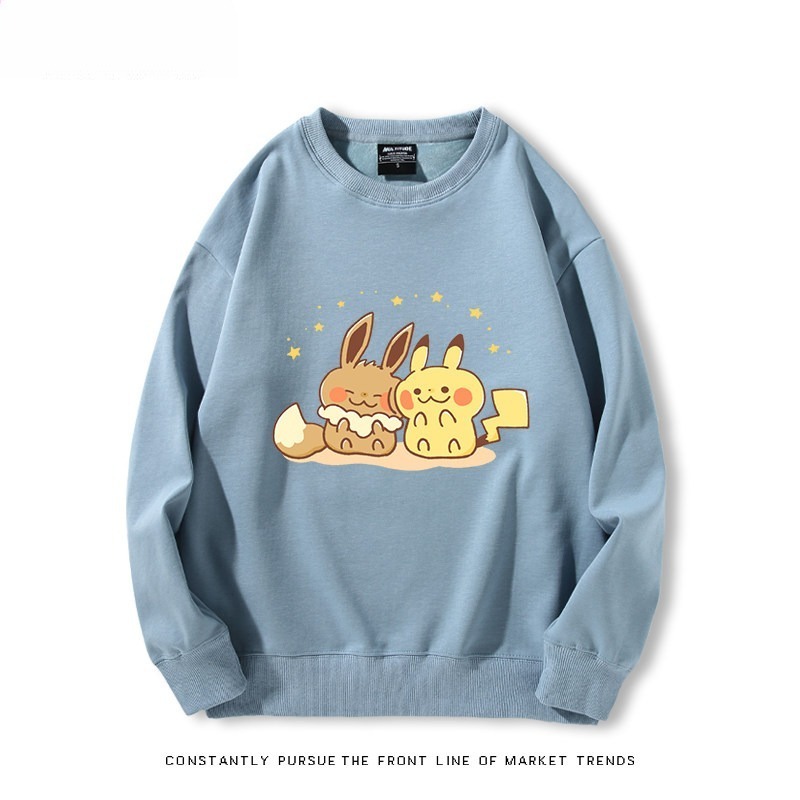 精靈寶可夢Q版 聯名親子情侶裝 圓領長袖