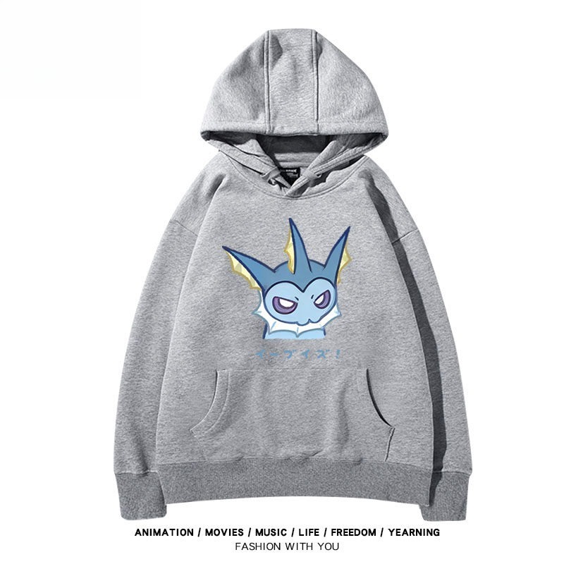 寶可夢伊布家族 聯名衛衣秋冬新款親子情侶裝連帽衛衣