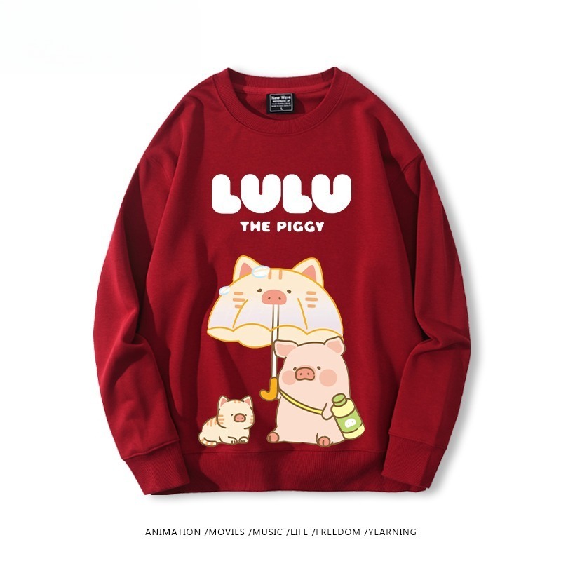 LuLu豬 聯名親子情侶裝 圓領長袖