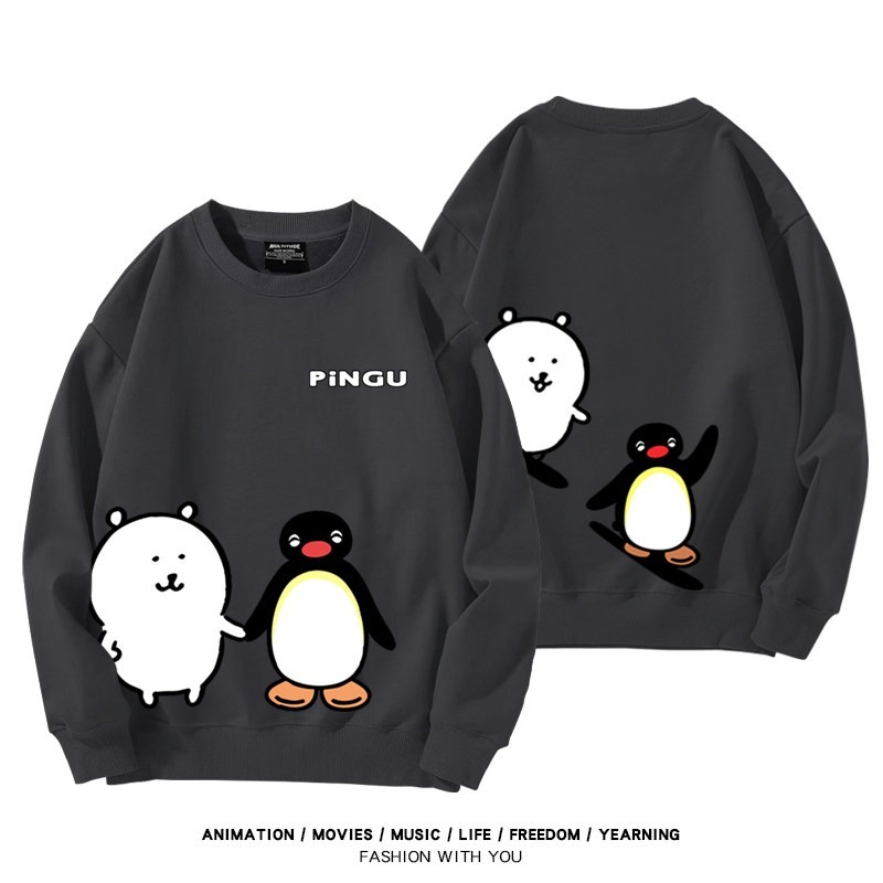 Pingu企鵝家族聯名親子情侶裝 圓領長袖