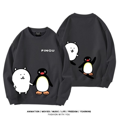 Pingu企鵝家族聯名親子情侶裝 圓領長袖