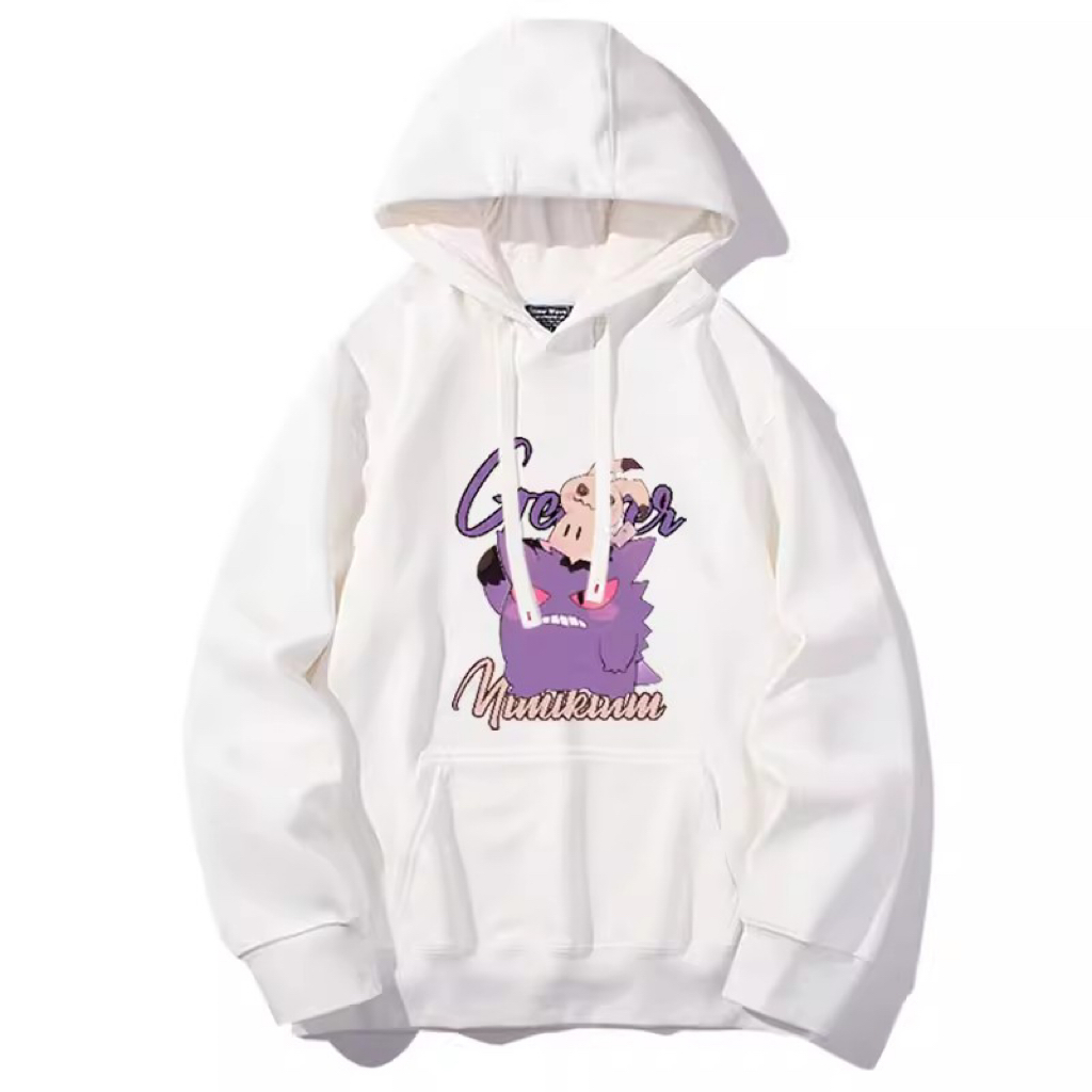 寶可夢聯名衛衣2024秋冬新款親子情侶裝薄絨款連帽衛衣