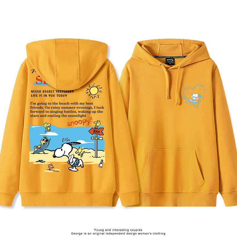 史努比 聯名衛衣2025秋冬新款親子情侶裝連帽衛衣