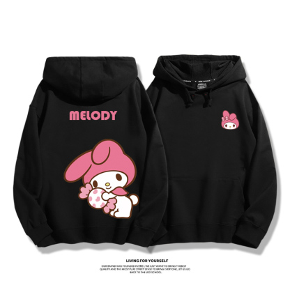 三麗鷗聯名聯名衛衣2023秋冬新款親子情侶裝薄絨款連帽衛衣