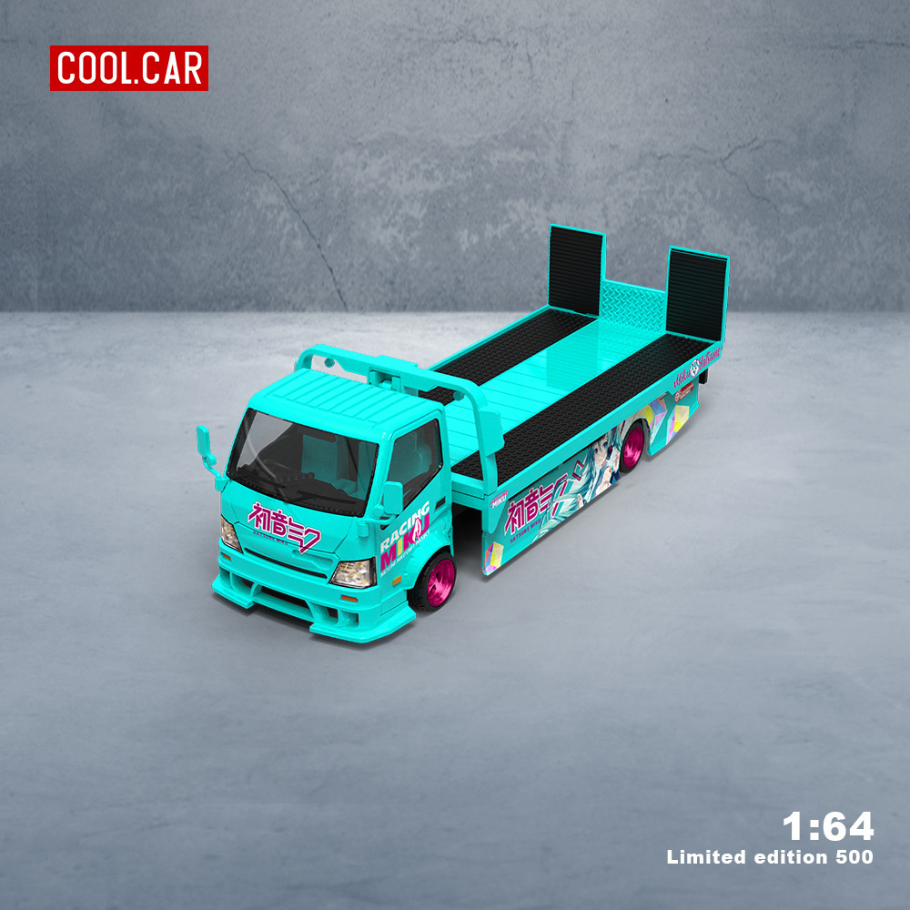 Cool Car 1:64 M4 H300拖車初音塗裝系列仿真合金汽車模型