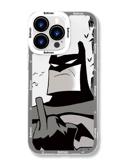 蘋果 系列惡搞蜘蛛俠蝙蝠俠天使眼透明防摔手機殼