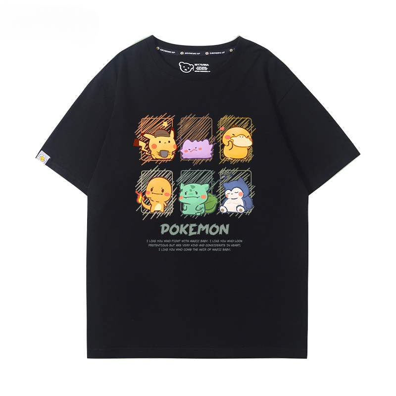 精靈寶可夢 2024親子情侶男女同款 純棉T恤