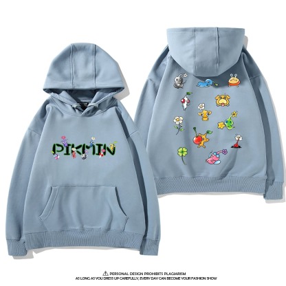 皮克敏PIKMIN4 聯名衛衣新款 親子情侶裝連帽衛衣