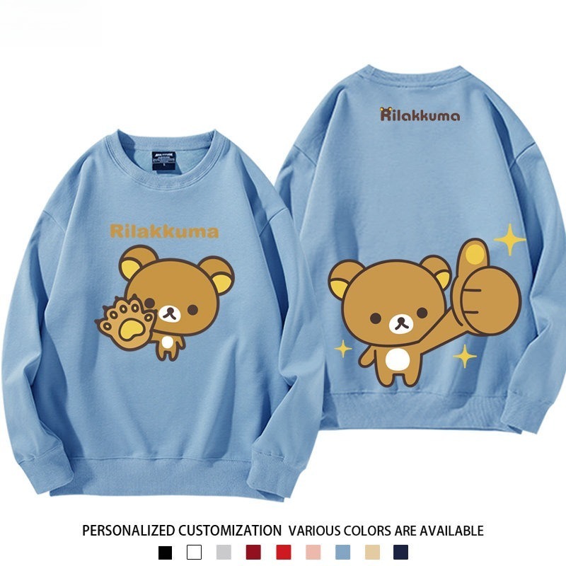 日系拉拉熊 聯名親子情侶裝 圓領長袖