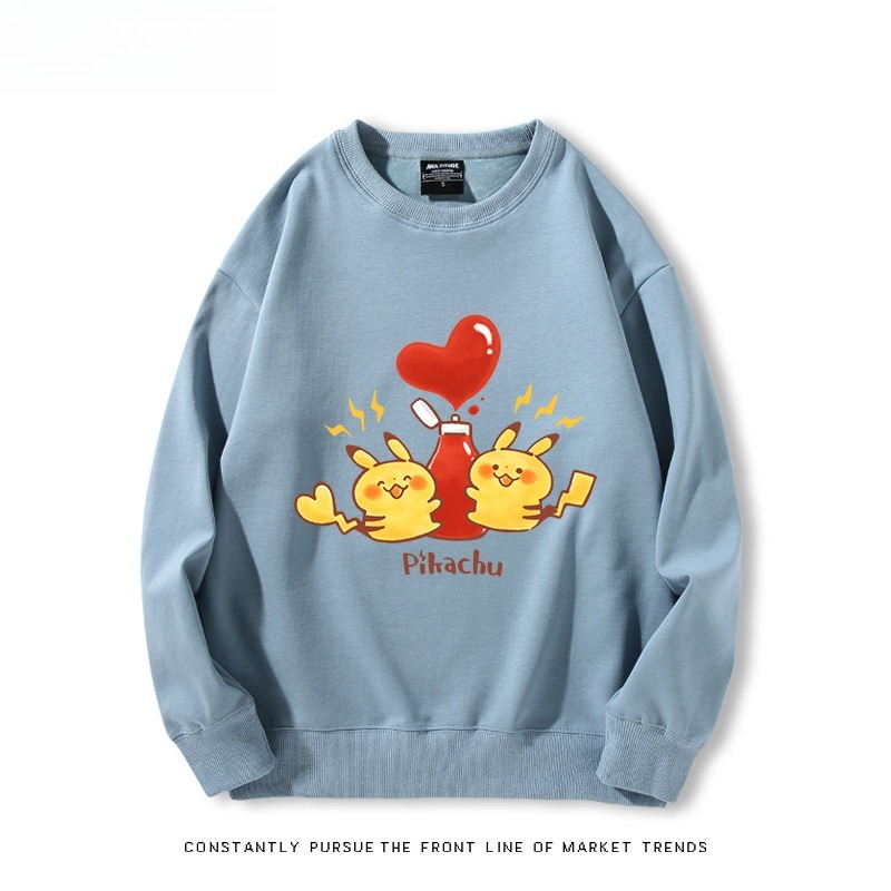 精靈寶可夢Q版 聯名親子情侶裝 圓領長袖