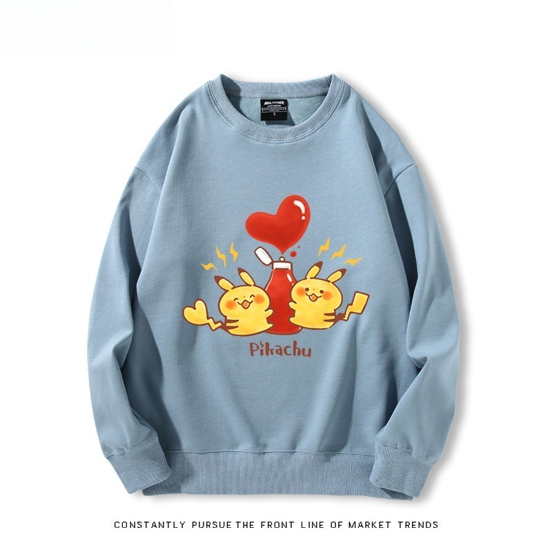 精靈寶可夢Q版 聯名親子情侶裝 圓領長袖