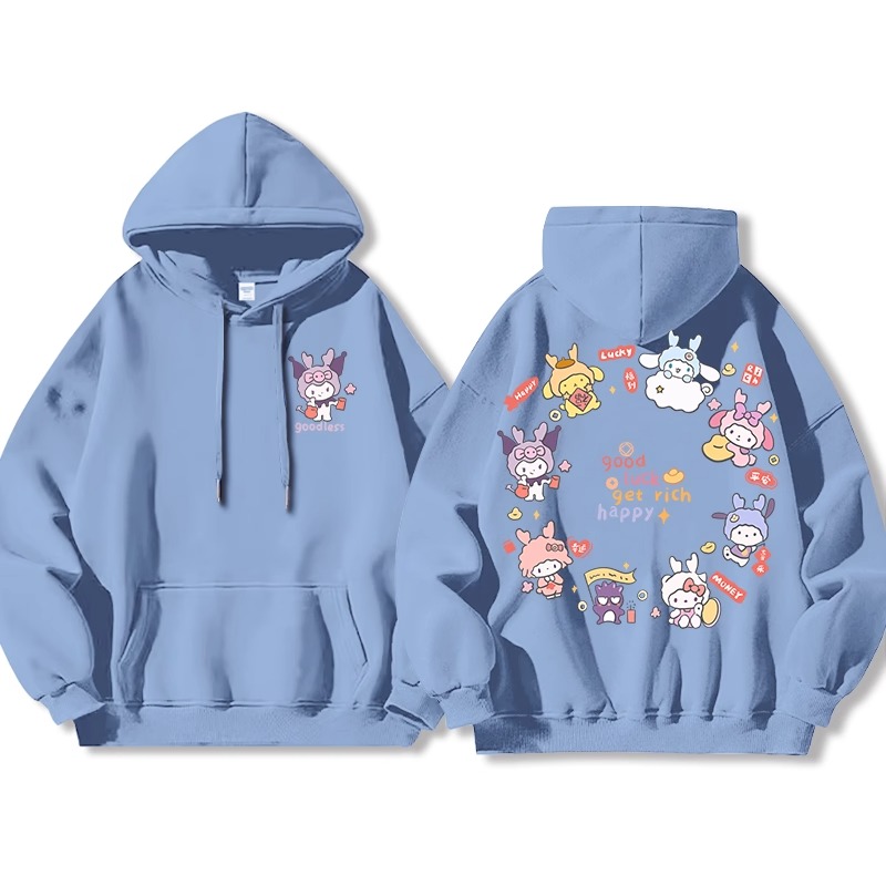 三麗鷗 聯名衛衣2025秋冬新款親子情侶裝連帽衛衣