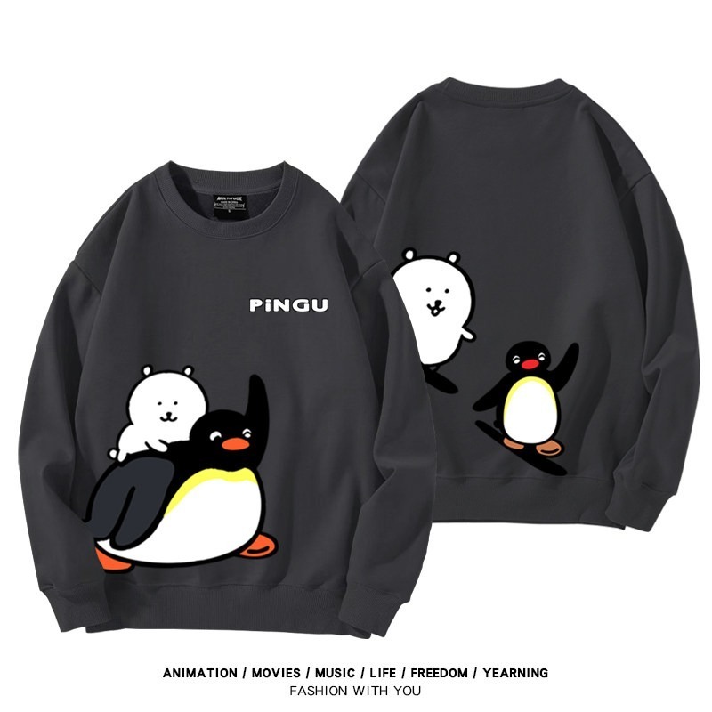 Pingu企鵝家族聯名親子情侶裝 圓領長袖
