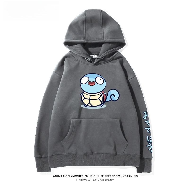 寶可夢Q版搞怪新款 親子情侶男女款連帽衛衣