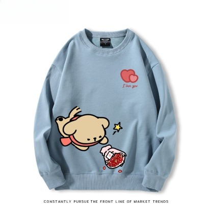 線條小狗 聯名親子情侶裝 圓領長袖