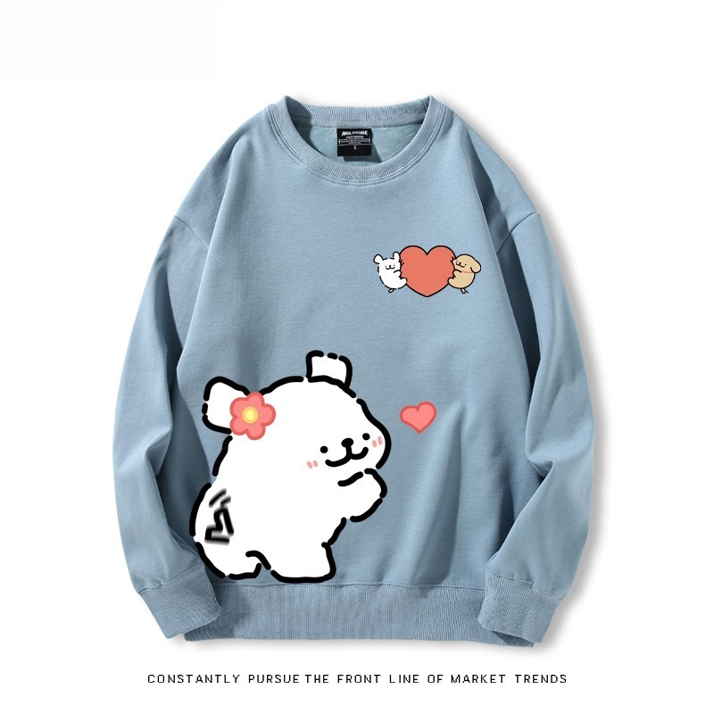 線條小狗 聯名親子情侶裝 圓領長袖