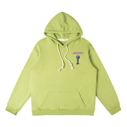 Minecraft我的世界聯名衛衣2024秋冬新款親子情侶裝薄絨款連帽衛衣