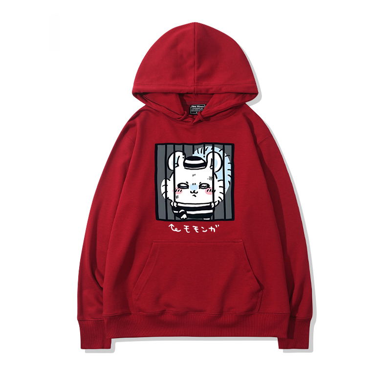 chiikawa 2024秋冬新款親子情侶裝薄絨款連帽衛衣