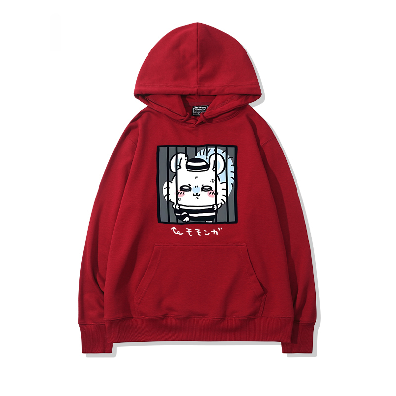 chiikawa 2024秋冬新款親子情侶裝薄絨款連帽衛衣