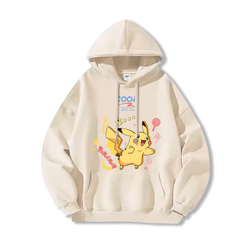 寶可夢 聯名衛衣2024秋冬新款親子情侶裝薄絨款連帽衛衣