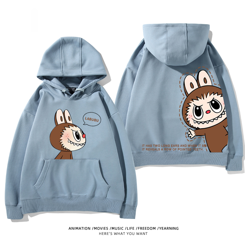 labubu新款 寬鬆百搭 秋冬款 寬鬆連帽衛衣