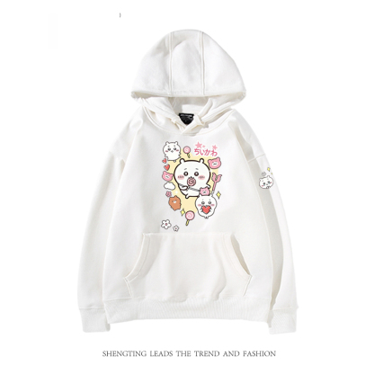 chiikawa 2024秋冬新款親子情侶裝薄絨款連帽衛衣