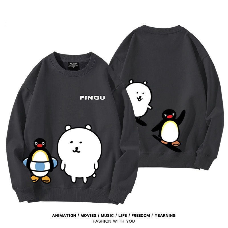 Pingu企鵝家族聯名親子情侶裝 圓領長袖