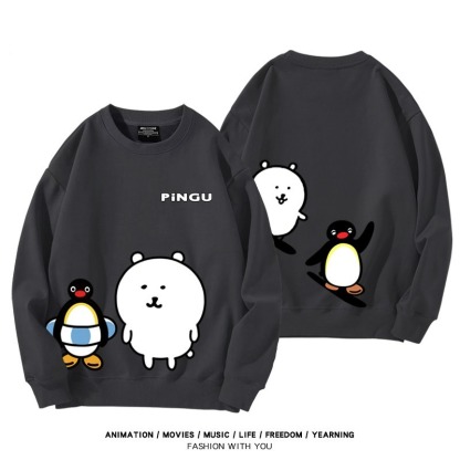 Pingu企鵝家族聯名親子情侶裝 圓領長袖