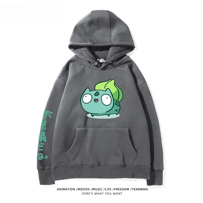 寶可夢Q版搞怪新款 親子情侶男女款連帽衛衣